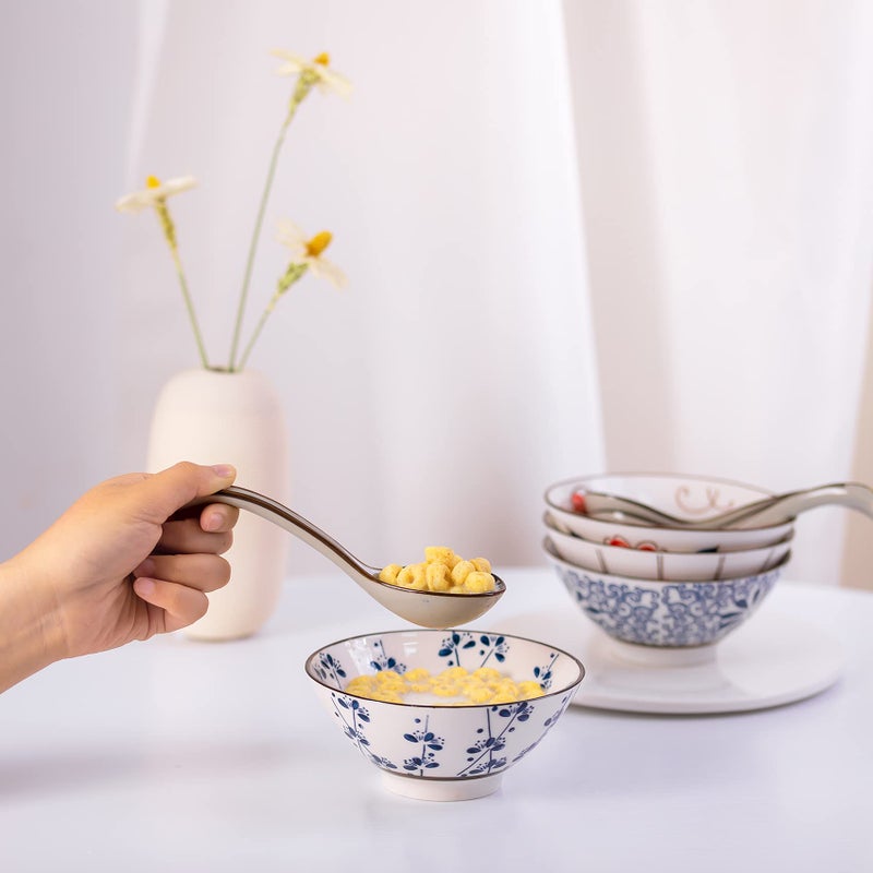 Sisims 4 pieces Hand-crafted Japanese style Ceramic Soup Spoon(gift boxes Including) - Image 3